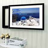 地中海电表箱画欧式电控箱遮挡画风景装饰画现代可推拉画框画订制