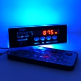 5V12V蓝灯MP3解码板 带时间收音机 车载MP3解码器 插卡MP3播放器