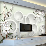 3D立体清新花朵大型壁画壁布客厅卧室墙纸沙发电视背景壁纸无缝