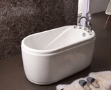 包邮迷你浴缸小户型独立式亚克力坐式浴缸浴池1.2/1.3/1.4/1.5米