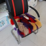 纯羊毛老板电脑贵妃椅垫定做沙发垫真皮椅子垫皮毛一体飘窗垫坐垫