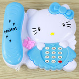 婴儿儿童音乐电话玩具猫0-1-2-3岁儿童玩具电话机带灯光音乐包邮