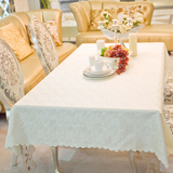 桌布布艺地中海 酒店长桌桌布布艺 长方形台布餐桌布 白色 布艺