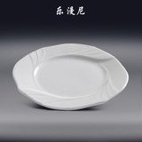乐漫尼-丰翅平盘-纯白色陶瓷饭店酒店餐具异形牛排盘子个性创意