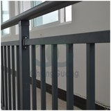 深灰磨砂铝合金阳台护栏 飘窗栏杆 儿童防护网 高层围栏 楼梯扶手