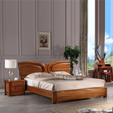 微家 金丝木床金丝檀木床全实木床1.8米双人床 高端现代中式婚床