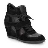 ASH美国代购直邮 杨*幂同款bowie 皮质 稀有款 黑色增高运动鞋