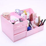 纳美嘉韩国抽屉式糖果色化妆品收纳盒大号创意桌面收纳盒首饰盒