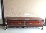 特价欧式电视柜地柜新古典电视柜实木深色描金电视柜1.8米电视柜