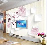 大型3D壁纸壁画简约现代客厅pvc墙纸电视背景墙壁纸手绘立体玫瑰