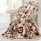 法兰绒珊瑚绒毛毯加厚冬季单人盖毯毛巾被空调毯 办公室 午睡毯
