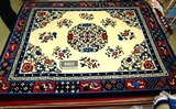 新疆和田精品纯羊毛地毯卧室茶几客厅地垫床上地毯正品蓝色新款