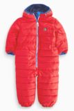 现货特价！英国NEXT代购男童红色连帽加绒保暖滑雪服外出服连身衣