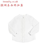 英国代购2016秋冬CHLOE女童纯棉立领白衬衫长袖衬衣ALN