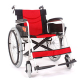 天霖 轮椅车 铝合金折叠轻便轮椅 老人代步车残疾人轮椅车带手刹