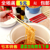 防滑加长火锅油条竹筷麻辣烫面条特制厨房不锈钢中空高级圆筒筷子