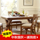 全实木餐桌欧式餐桌椅组合餐台家具长方形美式简约现代小户型桌子