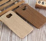 新款个性三星S6手机壳 创意潮牌木制纹超薄软皮S6edge保护套简约