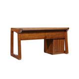 金丝胡桃木书桌实木书桌书架中式组合电脑桌办公桌写字台书桌家具