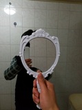 梳妆美容镜不可折叠 包邮复古手拿镜手柄镜子随身韩式化妆镜便携