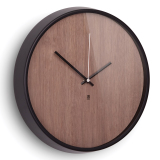 加拿大umbra简约时尚木质墙面挂钟客厅艺术钟表创意静音壁钟时钟