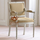 出口法国欧式古典风格实木豹纹雕花扶手椅书房椅