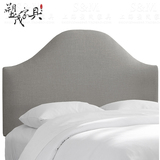 美式时尚单双人酒店主题房床头板日式皮布艺弧形床头靠垫北欧靠垫