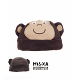 【MI&XA】外贸原单品牌婴童胎帽 男女婴童新生儿纯棉猴子造型盆帽