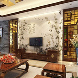 大型壁画 中式古典水墨山水竹子竹林飞鸟客厅电视背景墙墙画壁纸