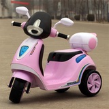 新款儿童电动摩托车小孩宝宝踏板木兰三轮车玩具车童车1-3-5岁