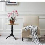 新款小户型单人沙发棉麻布艺老虎椅 客厅样板房设计师简约沙发椅