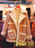 韩国代定制皮绒羊羔毛外套女 欧洲站机车夹克 BF风情侣加厚短外套