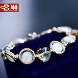 KAKA出品 天然贝壳配施华洛世奇水晶心海手链韩版送女友礼物包邮