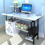 100cm简易电脑桌台式桌家用办公桌写字桌80/90cm简约台式电脑桌子