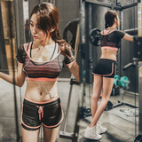 新款韩国健身房运动服瑜伽服套装夏季防震背心短裤显瘦跑步衣服女