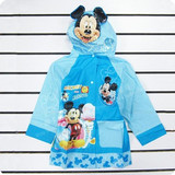 迪士尼专柜正品男童喜羊羊维尼环保PVC雨披儿童无毒雨衣