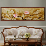 东南亚风格装饰画 客厅纯手工手绘油画有框画金箔画卧室壁画挂画