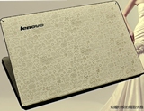 联想 Y50-70 15.6寸笔记本电脑专用皮革外壳保护贴膜 卡通可爱ABC