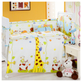 婴儿床上用品套件  纯棉婴儿床围 新生儿宝宝床品 四片式加厚床帏