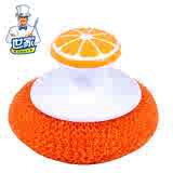 【天猫超市】世家炫彩香橙去污锅刷 厨房清洁工具 锅碗刷碟盘刷子