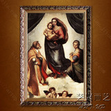 天主教圣像画油画 圣母抱耶稣油画圣像纯手绘圣母抱耶稣油画定制1