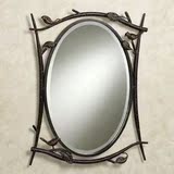 美式乡村 铁艺镜架 镜框 浴室镜子 穿衣镜 特价梳妆镜 壁挂镜
