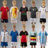 足球服儿童 德国西班牙意大利阿根廷葡萄牙主场客场小孩球衣2016
