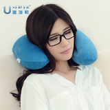 U型枕充气舒适护颈枕办公室飞机汽车火车旅行户外用脖子靠枕便携
