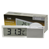 吸盘式透明液晶显示车载电子表温度计 车用温度计 电子表汽车用品
