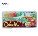 韩国AMOS油画棒 12色儿童口红旋转蜡笔 画笔炫彩棒可水洗无毒进口