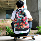 印花双肩包女韩版帆布书包中学生男女运动电脑背包大容量旅行包潮