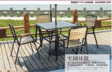 户外塑木桌椅实木铝合金架防腐家具阳台休闲酒吧桌椅套装庭院家具