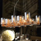 设计师北欧艺术酒店LED灯具 新中式客厅餐厅卧室实木吊灯