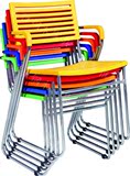 职员办公椅会议座椅透气学生宿舍椅子镂空电脑椅家用ABS塑料椅子